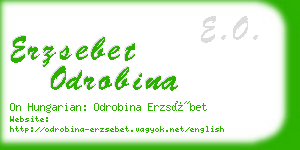 erzsebet odrobina business card